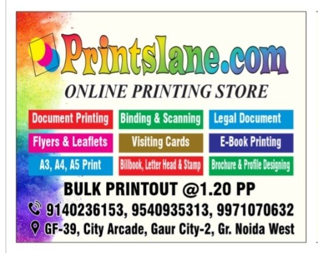 Printslane.com | Noida’s Trusted Solution for Online Document Printing